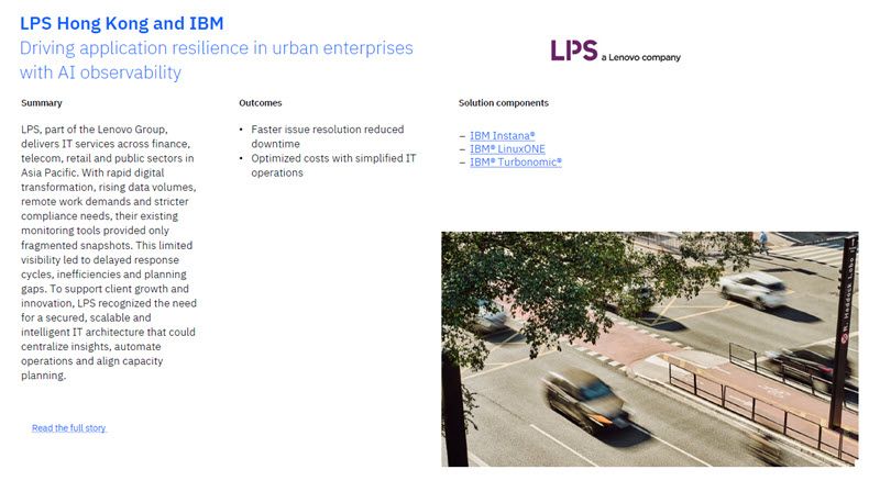 LPS case study — optimized cost, accelerated resolution, increased uptime with IBM Instana